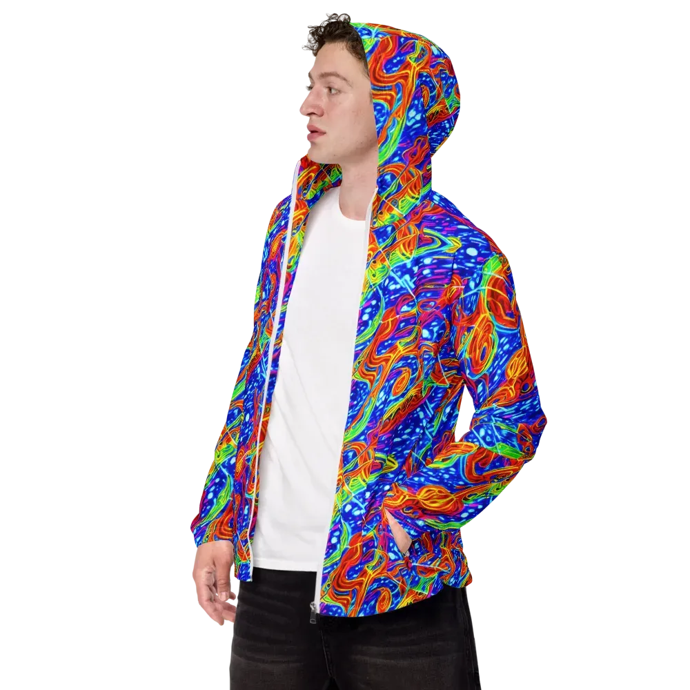 Molten Wave on Men's Windbreaker — Left Front