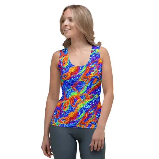 Molten Wave on a Women's Tank Top