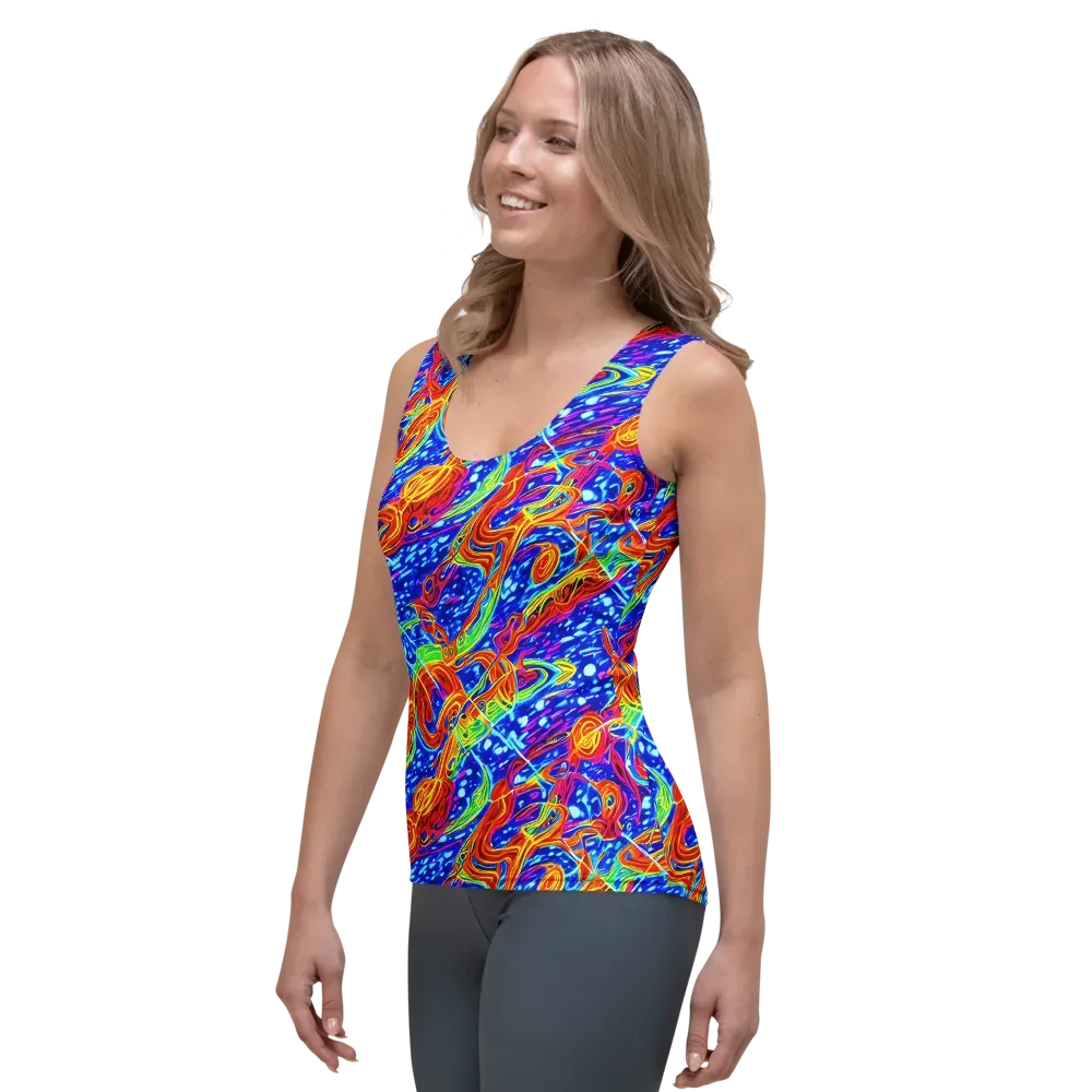Molten Wave on Women's Tank Top — Left Front