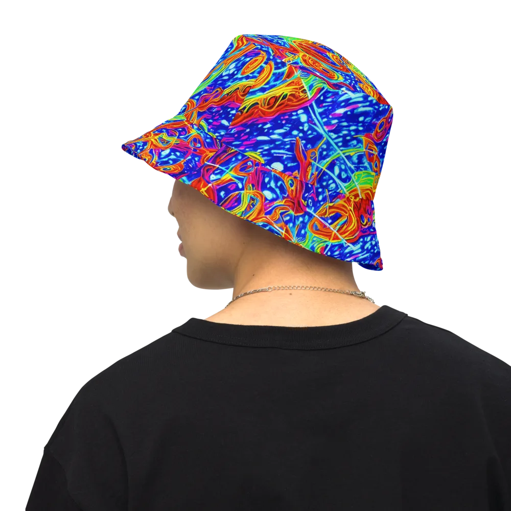 Molten Wave on Reversible Bucket Hat — Back Inside