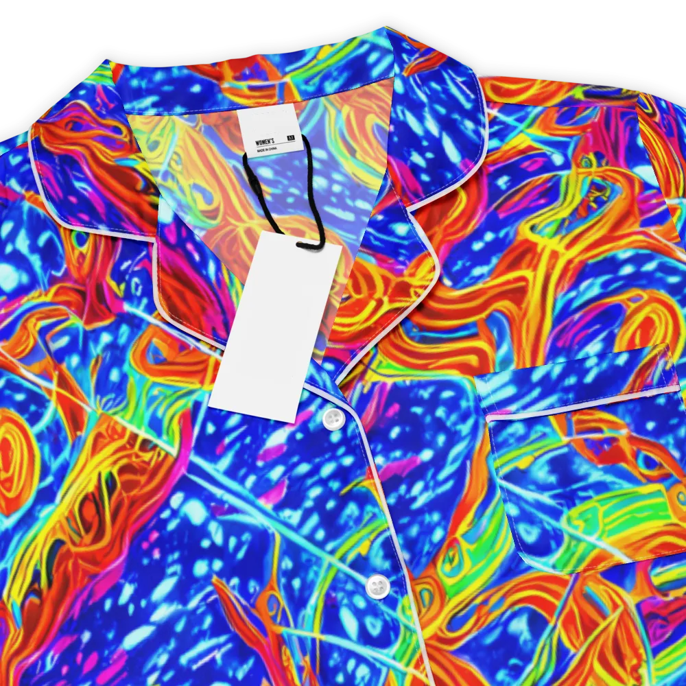 Molten Wave on Women's Short Sleeve Pajama Top — Product details