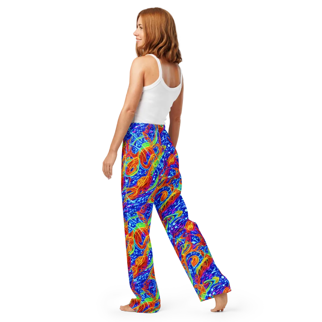 Molten Wave on Women's Pajama Pants — Back