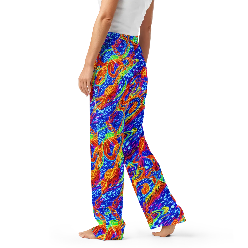 Molten Wave on Women's Pajama Pants — Left