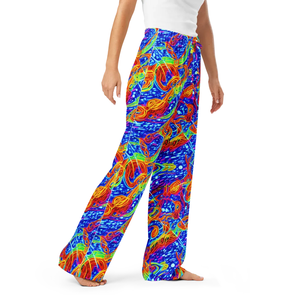 Molten Wave on Women's Pajama Pants — Right Front