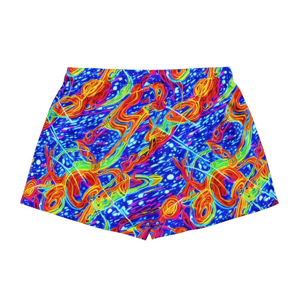 Molten Wave on Women's Pajama Shorts — Back