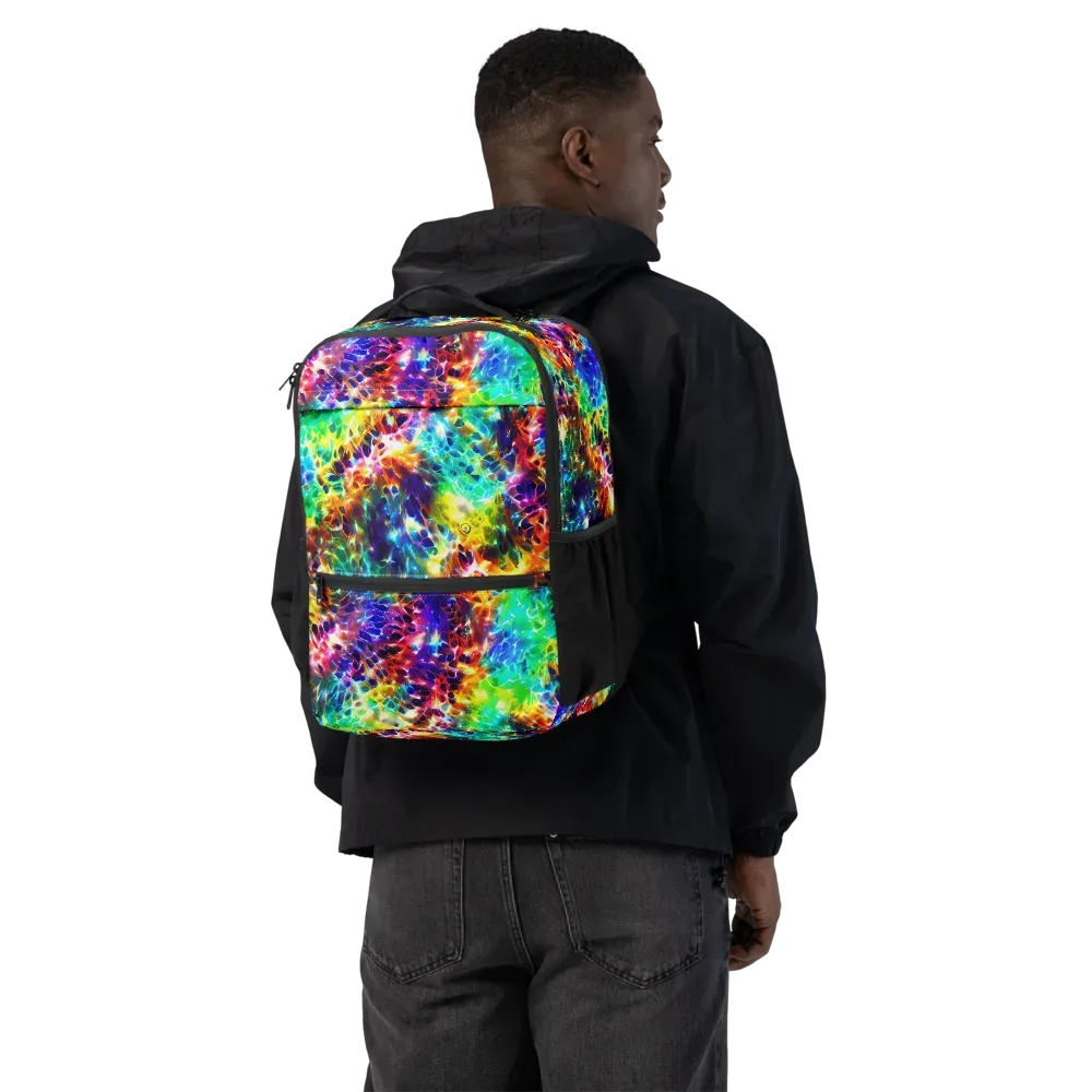 Rainbow Static on Utility Backpack — Back