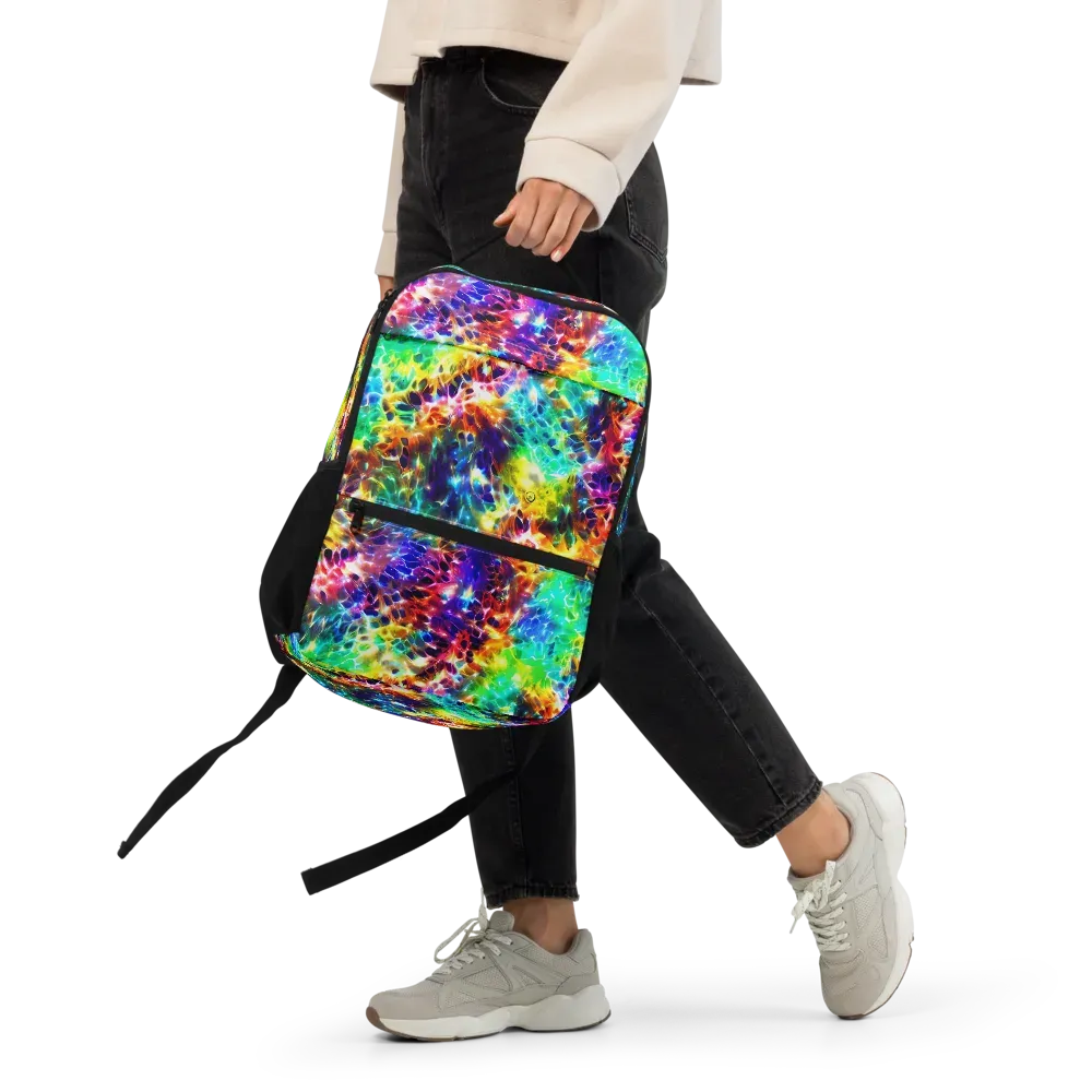 Rainbow Static on Utility Backpack — Front