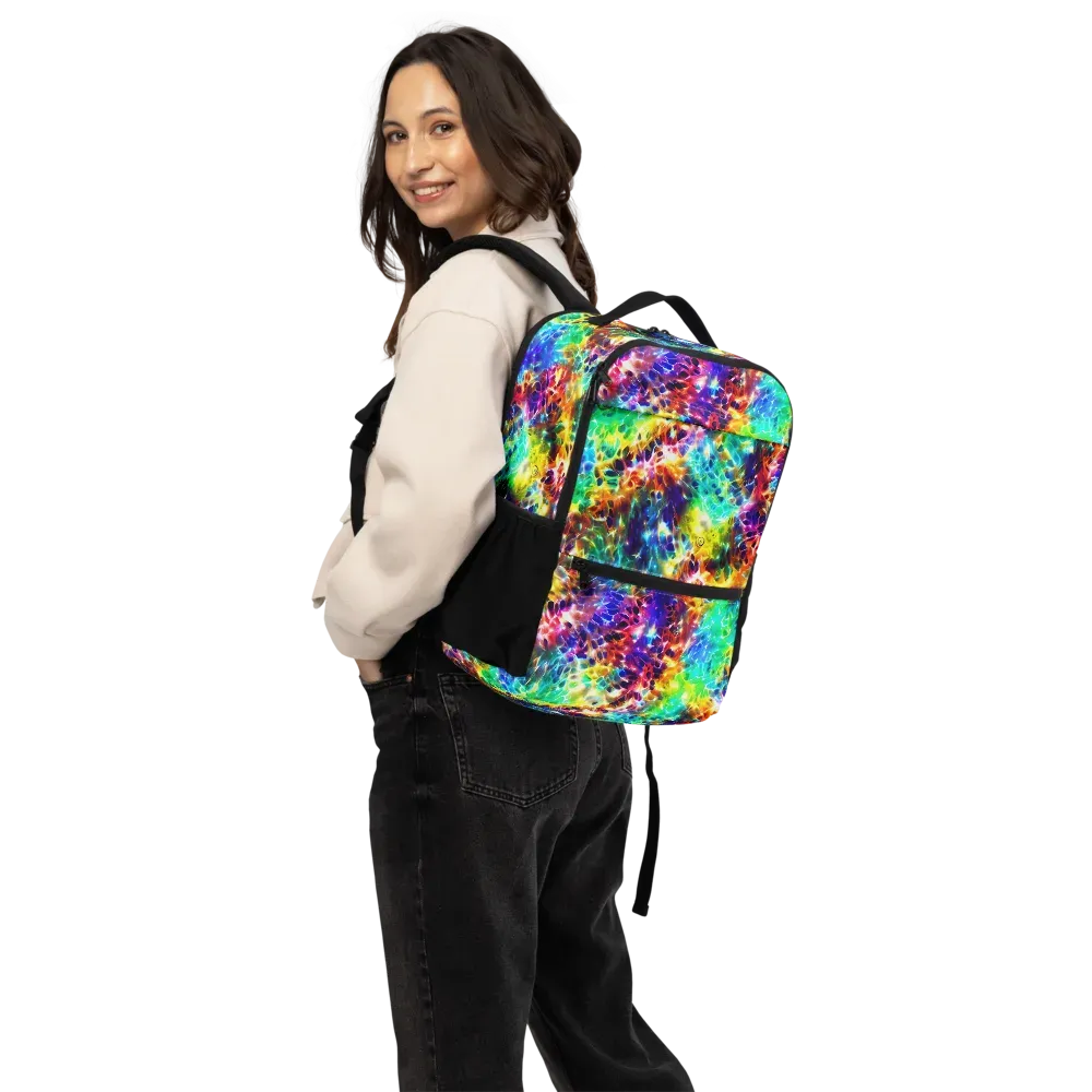 Rainbow Static on Utility Backpack — Back