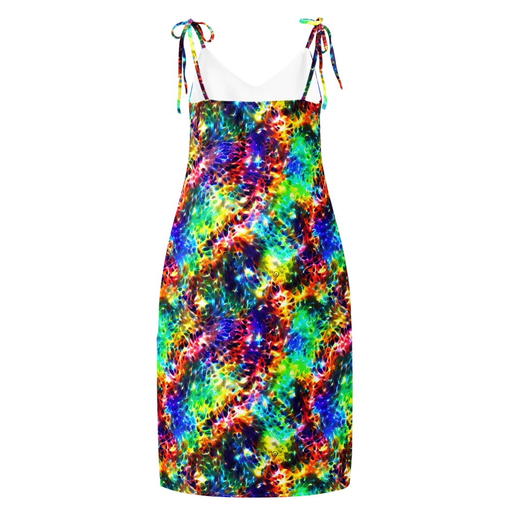 Rainbow Static on Slip Dress — Back