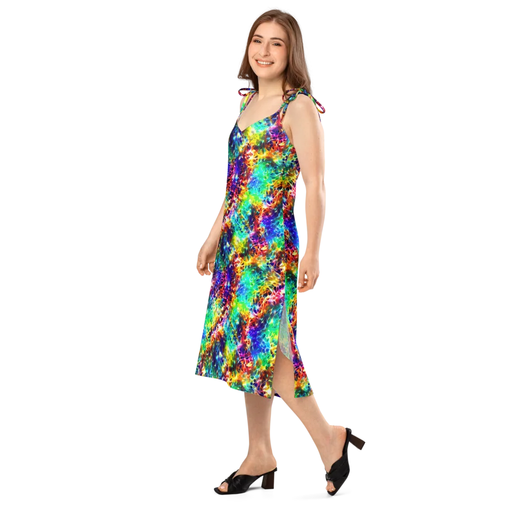 Rainbow Static on Slip Dress — Left Front