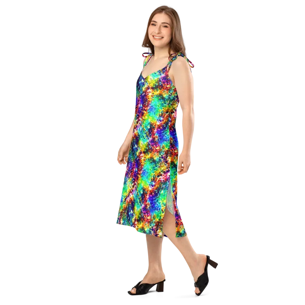 Rainbow Static on Slip Dress — Left Front