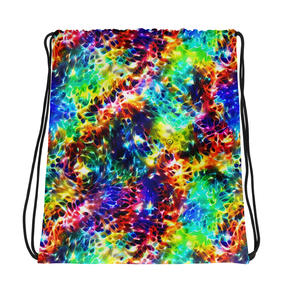 Rainbow Static on Drawstring Bag — Photo