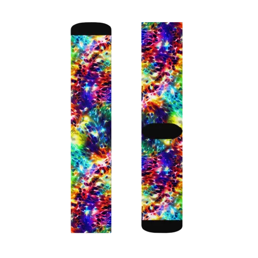 Rainbow Static on a Socks