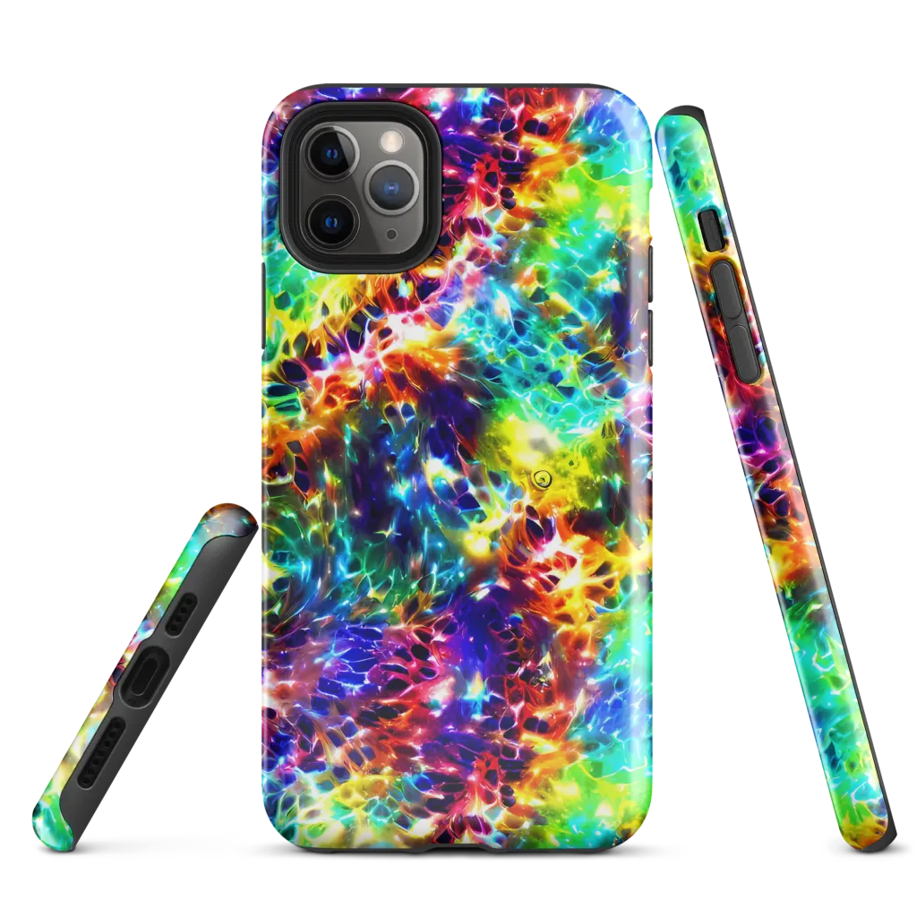 Rainbow Static on Tough Case for iPhone® — Front