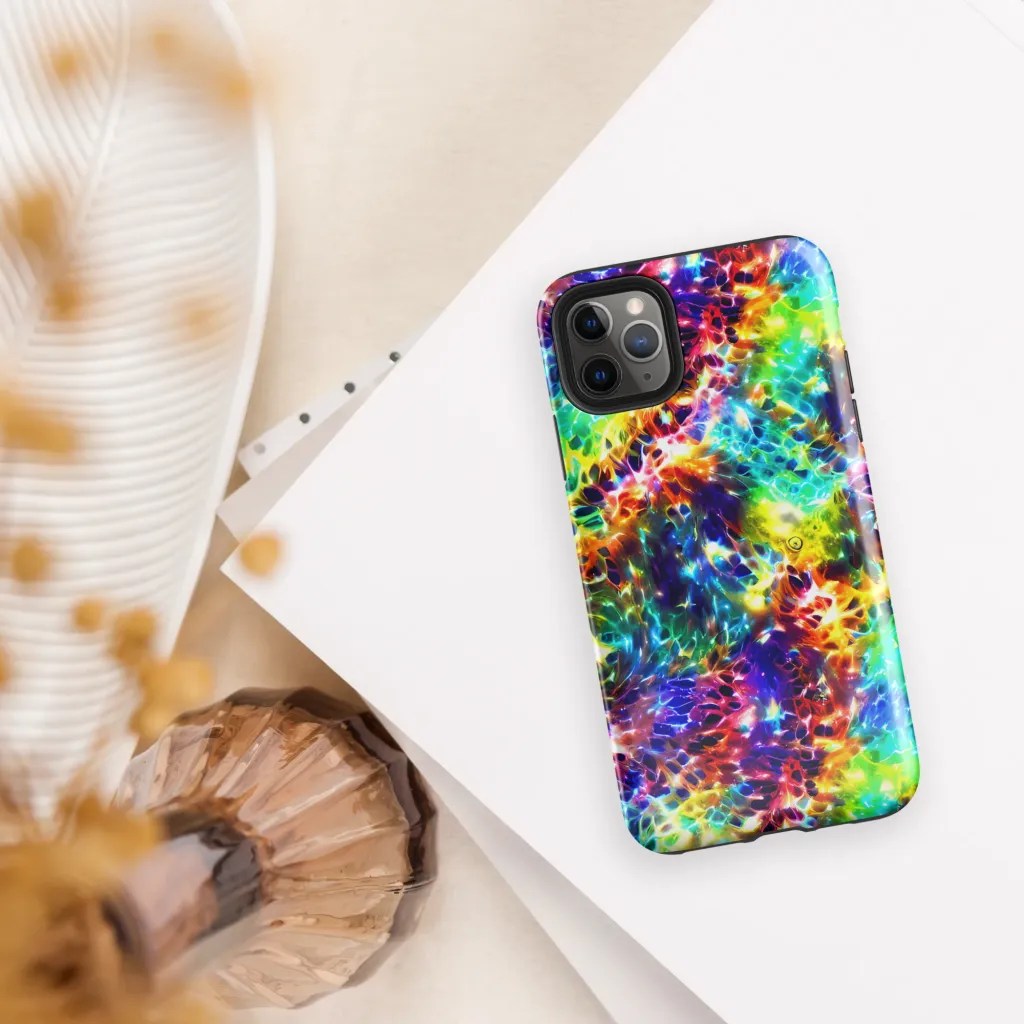 Rainbow Static on Tough Case for iPhone® — Front
