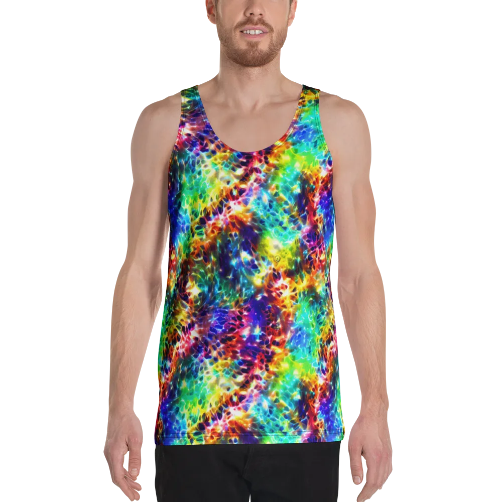 Rainbow Static on Men's Tank Top — Front