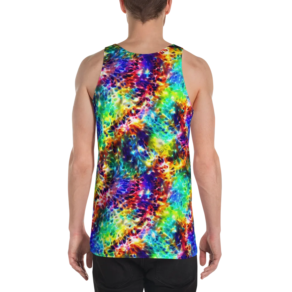 Rainbow Static on Men's Tank Top — Back