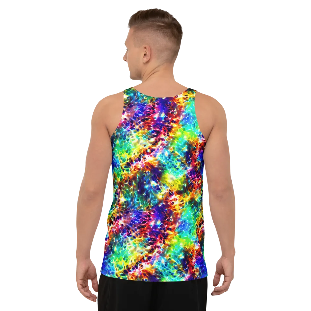 Rainbow Static on Men's Tank Top — Back