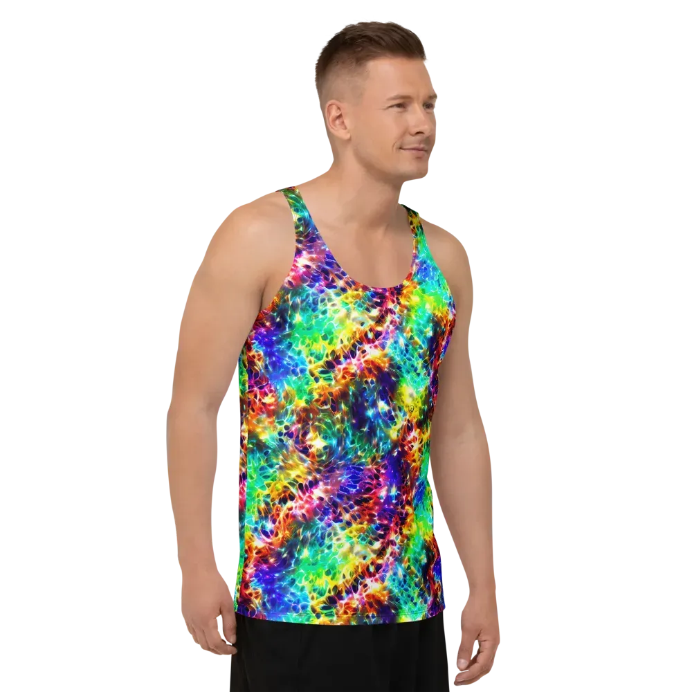Rainbow Static on Men's Tank Top — Right Front