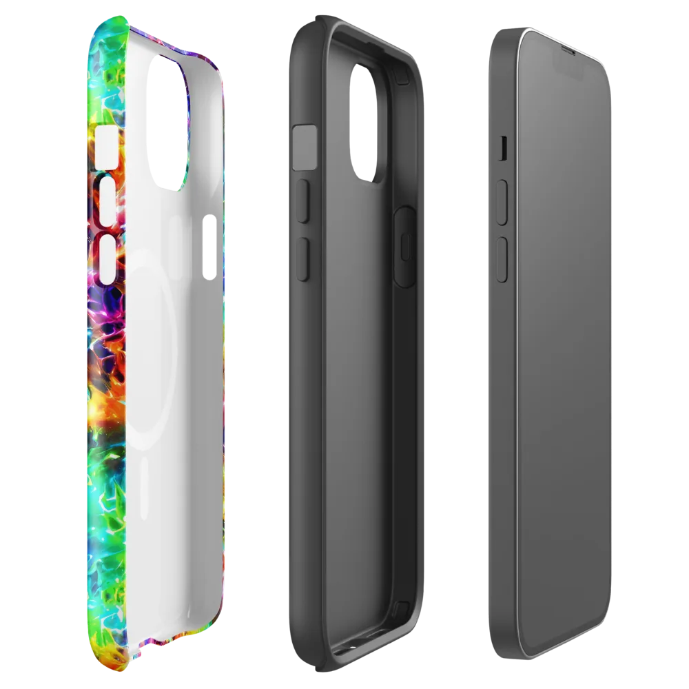 Rainbow Static on MagSafe Tough Case for iPhone® — Front