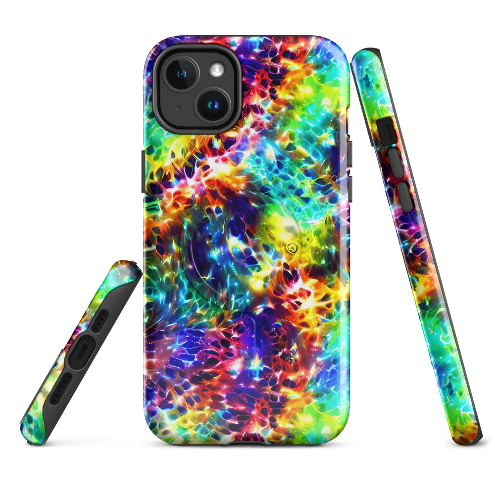 Rainbow Static on MagSafe Tough Case for iPhone® — Front