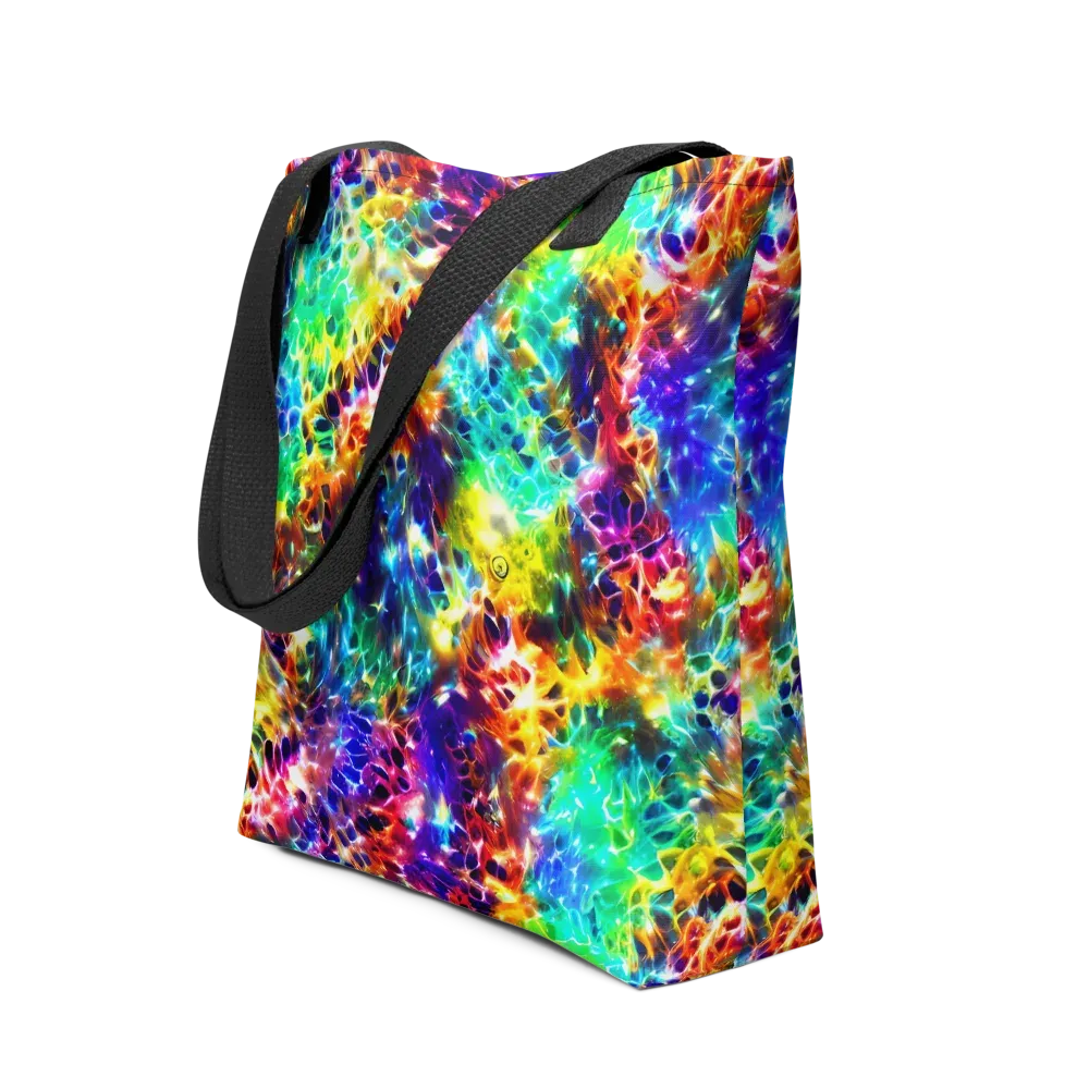 Rainbow Static on Tote Bag — Front