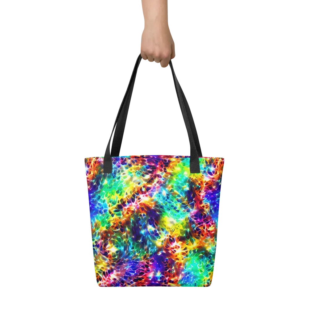 Rainbow Static on Tote Bag — Front