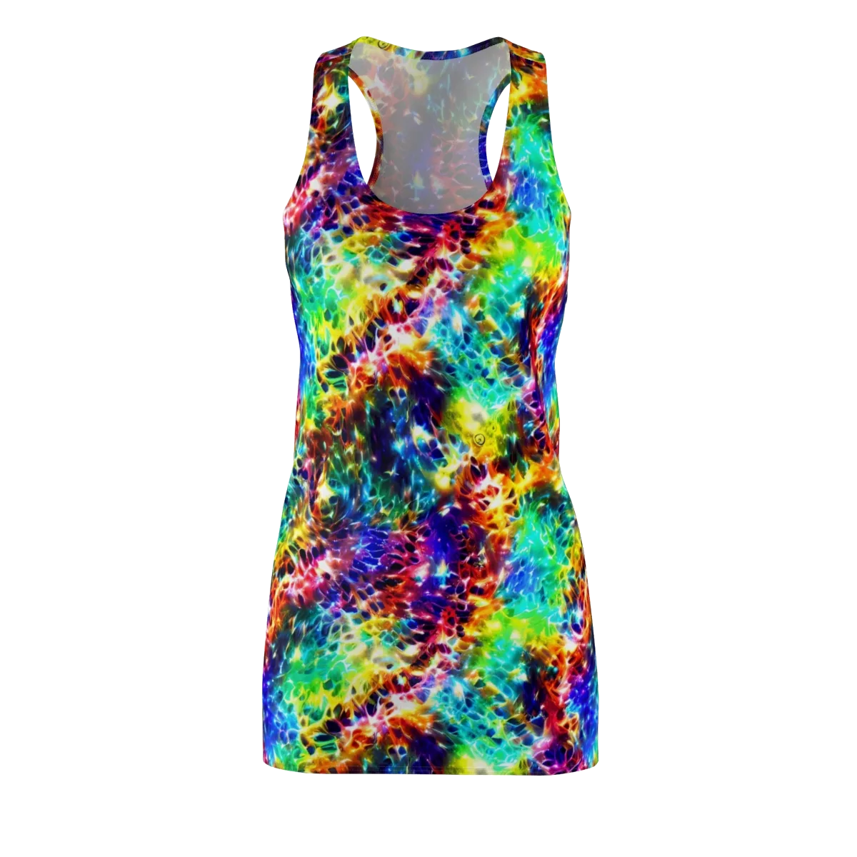 Rainbow Static on Racerback Dress — Front