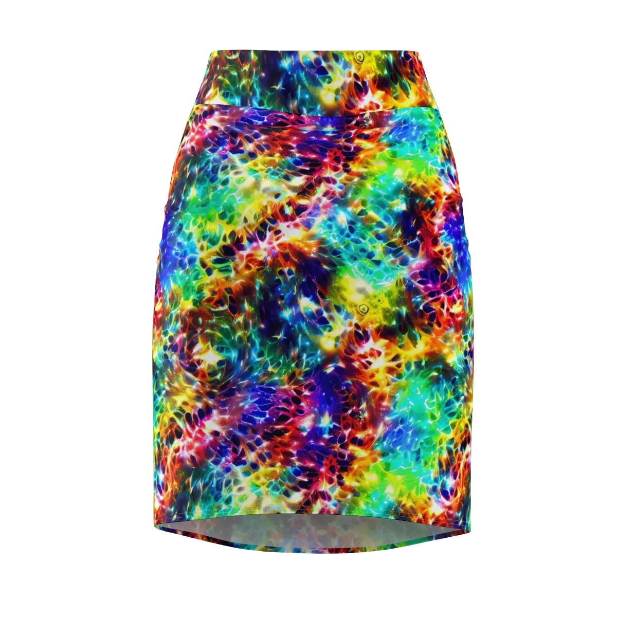 Rainbow Static on Pencil Skirt — Front