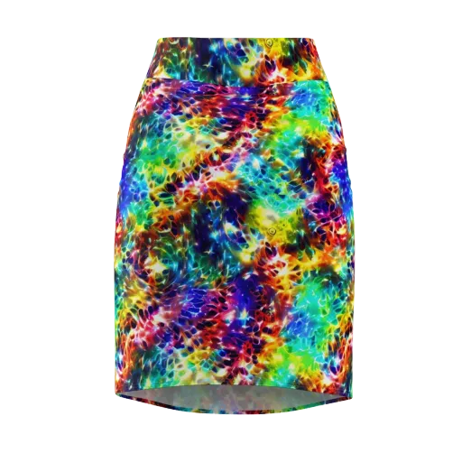 Rainbow Static on a Pencil Skirt