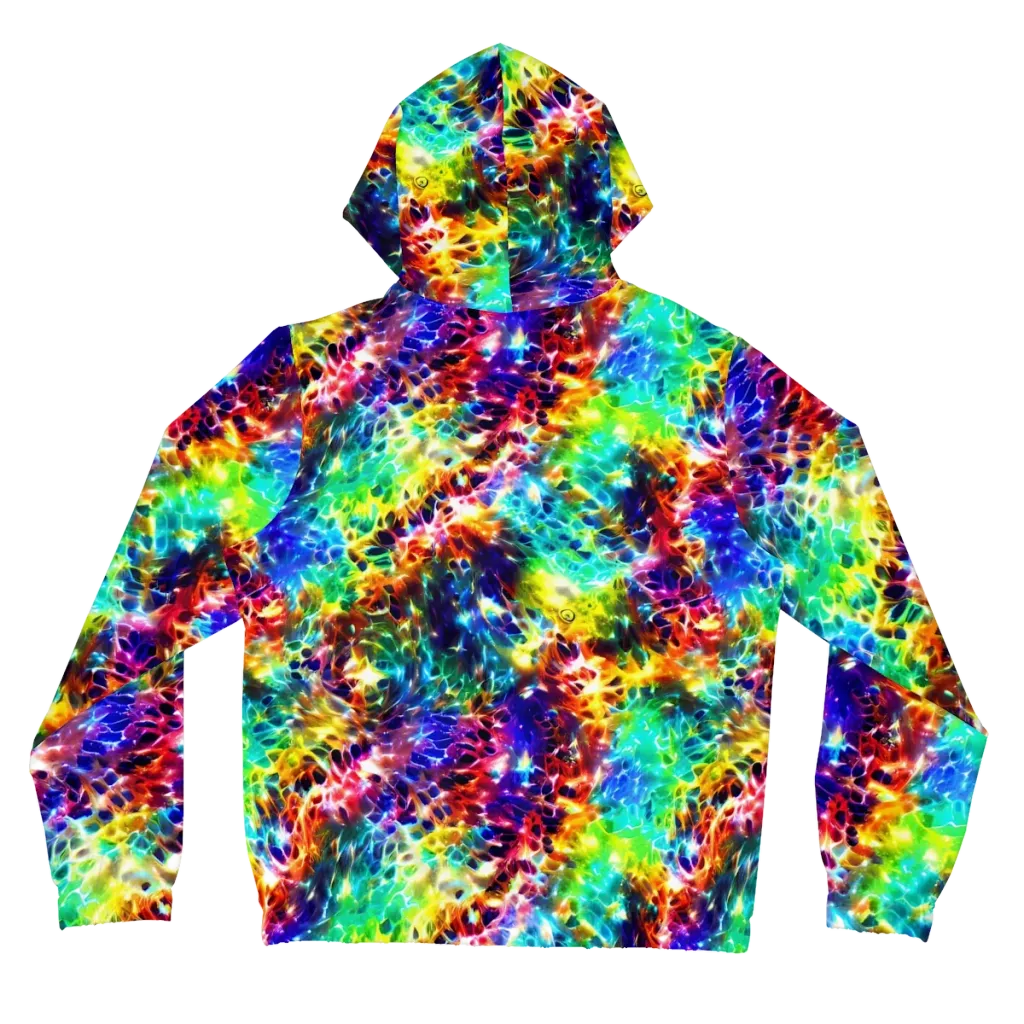 Rainbow Static on Women's Full-Zip Hoodie — Back
