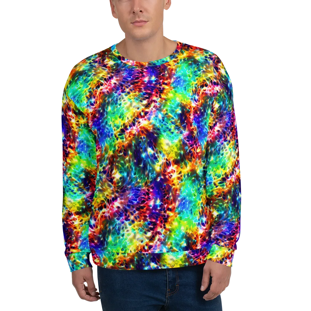 Rainbow Static on Sweatshirt — Front