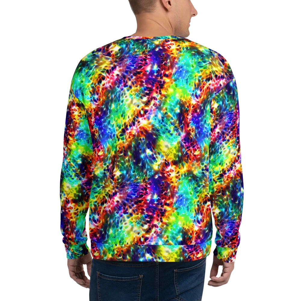 Rainbow Static on Sweatshirt — Back
