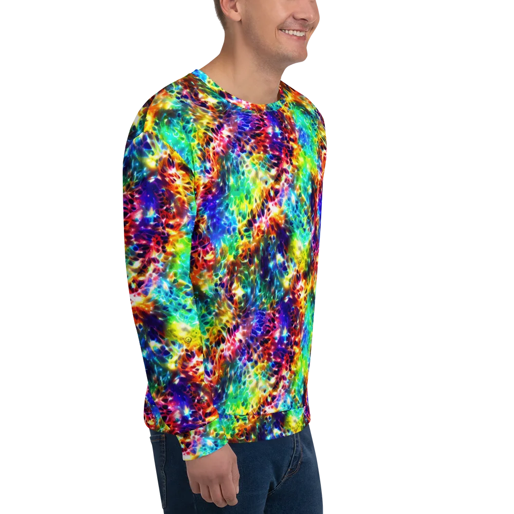 Rainbow Static on Sweatshirt — Right Front