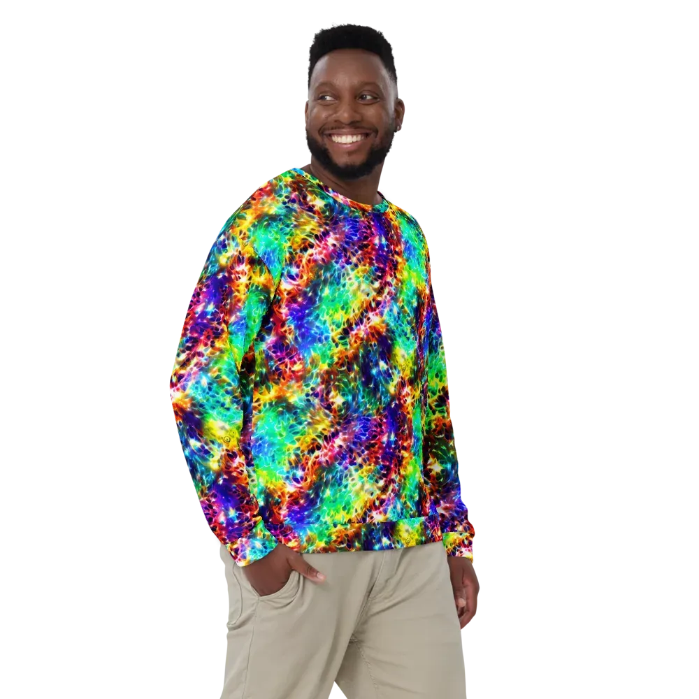 Rainbow Static on Sweatshirt — Front