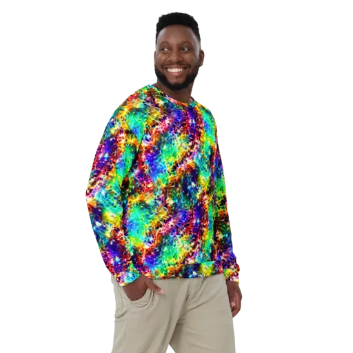 Rainbow Static on a Sweatshirt