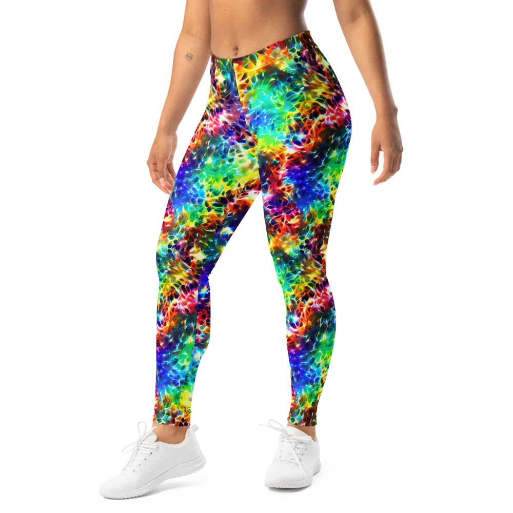 Rainbow Static on Leggings — Left Front