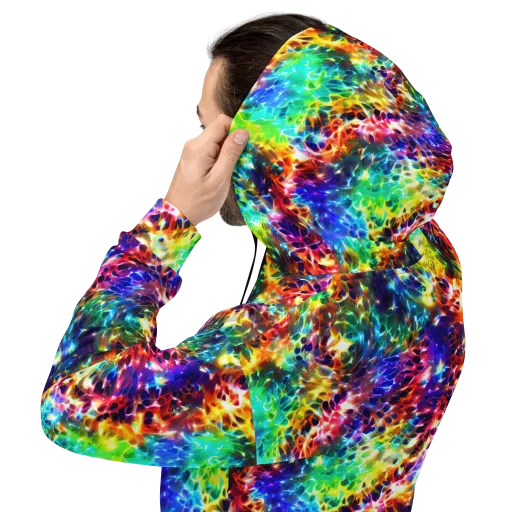Rainbow Static on a Hoodie