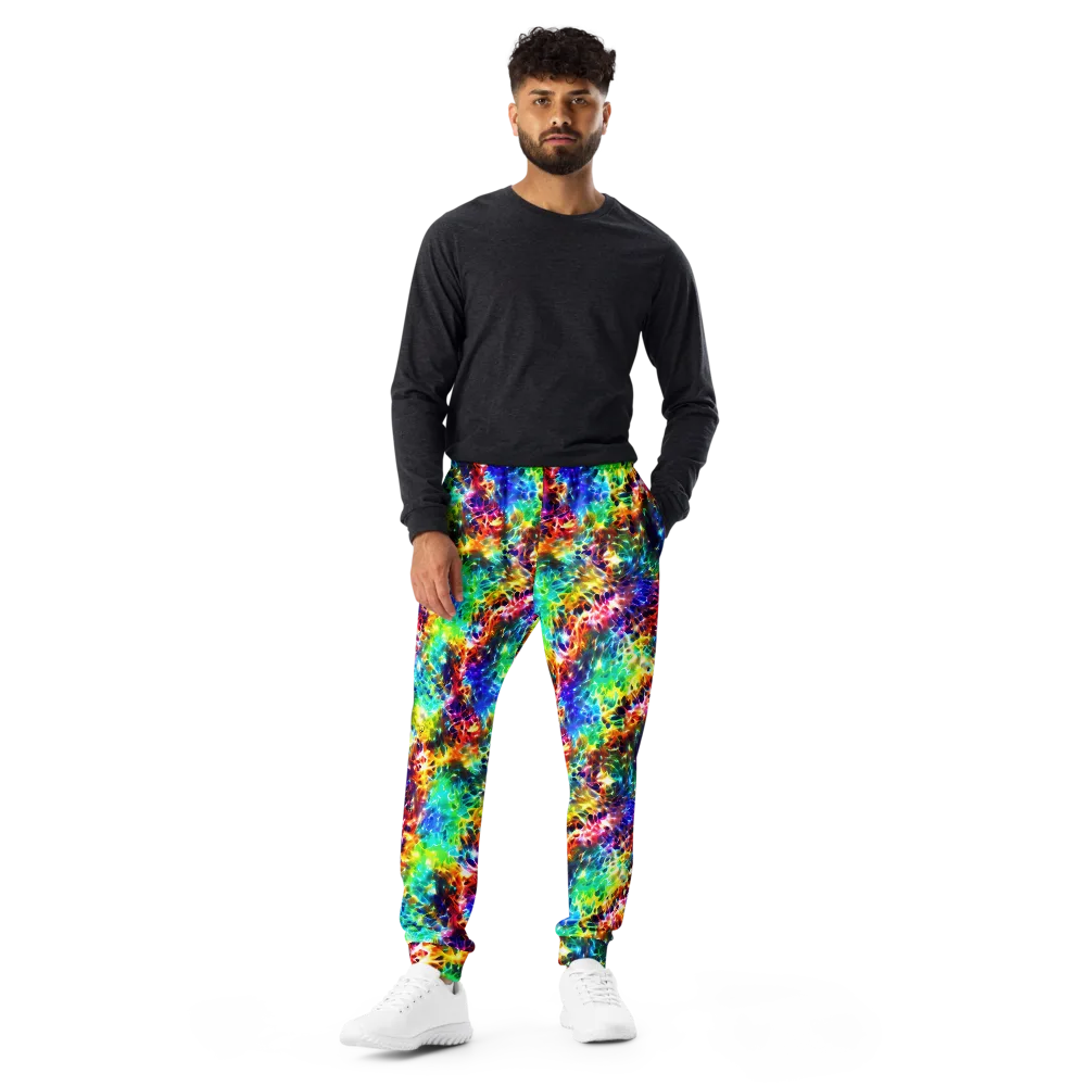 Rainbow Static on Men's Joggers — Front