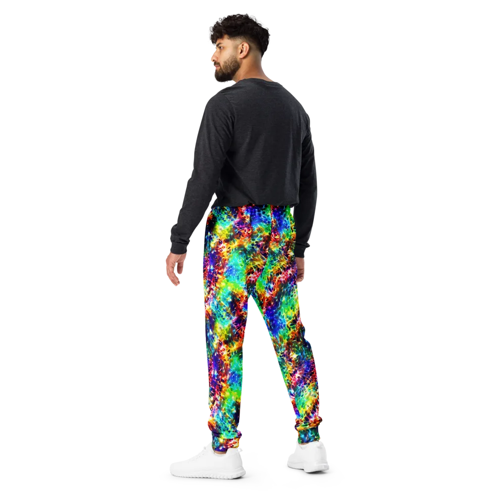 Rainbow Static on Men's Joggers — Back
