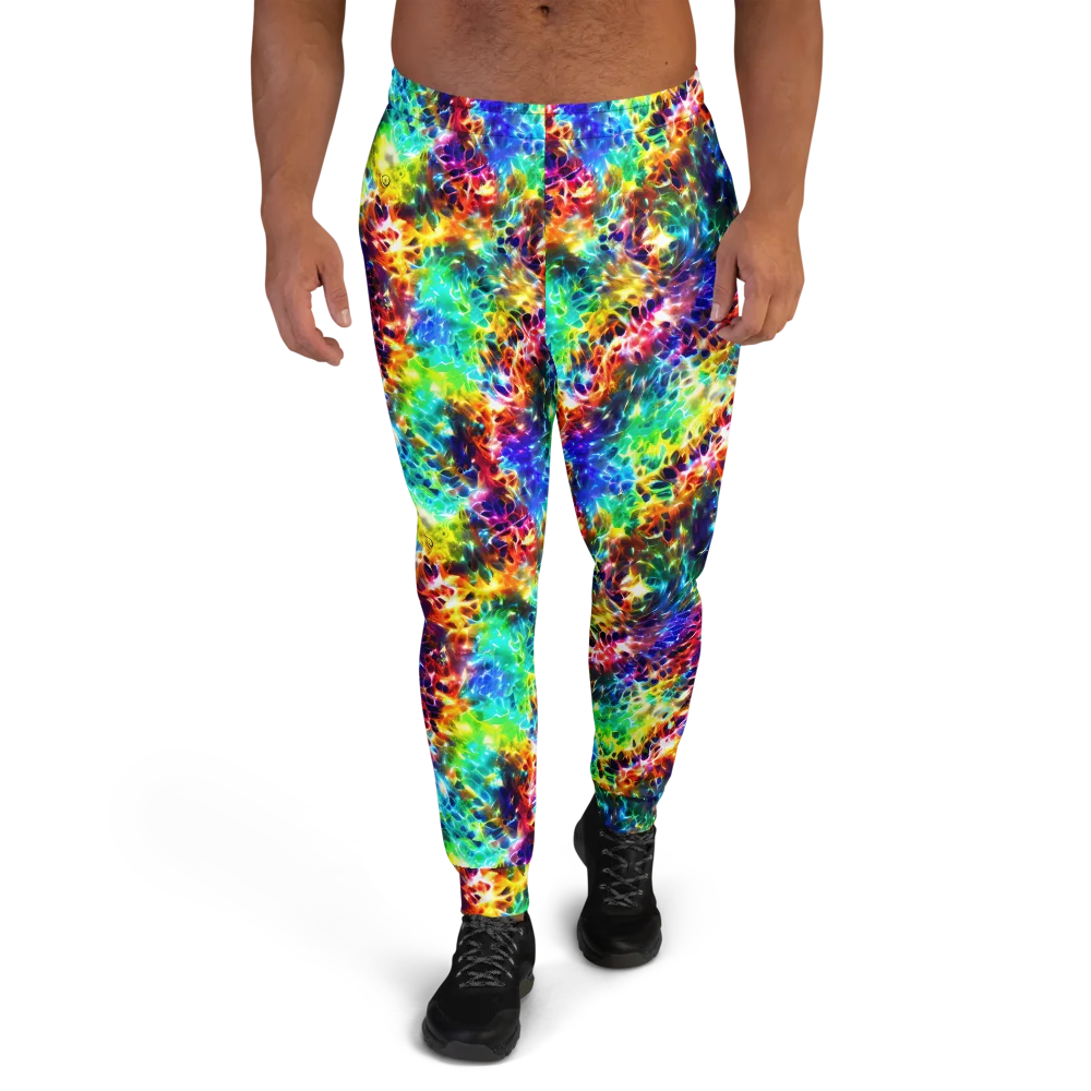 Rainbow Static on Men's Joggers — Front