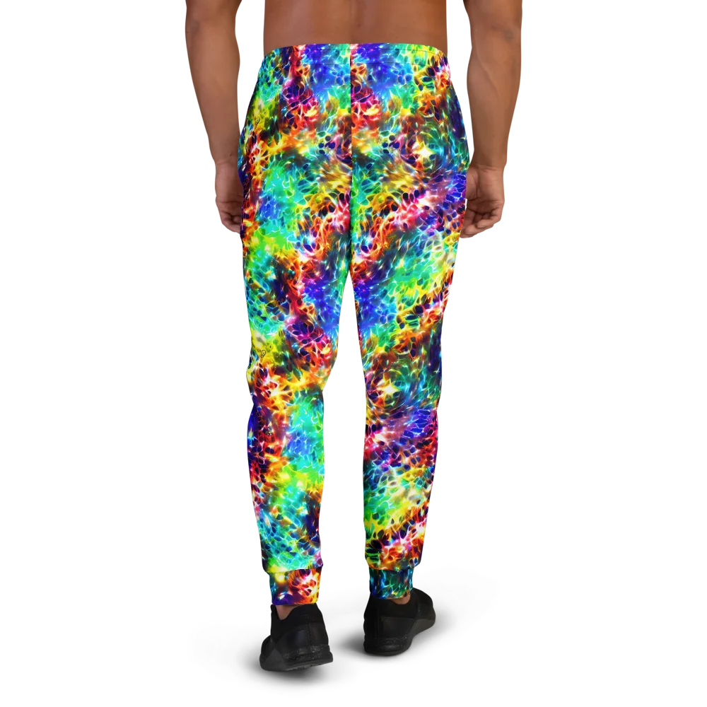Rainbow Static on Men's Joggers — Back