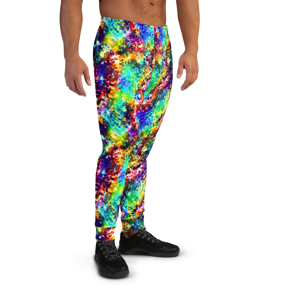 Rainbow Static on Men's Joggers — Right