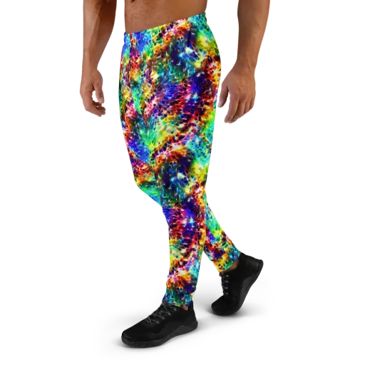 Rainbow Static on a Men's Joggers