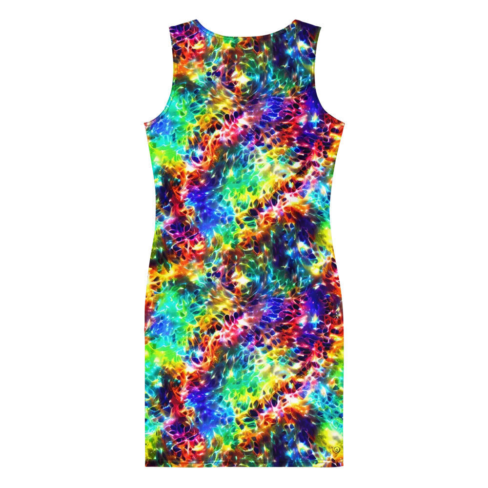 Rainbow Static on Bodycon Dress — Back
