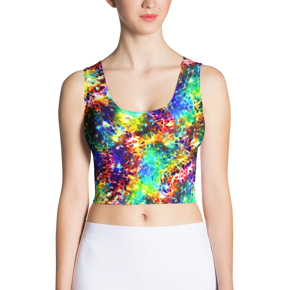 Rainbow Static on Crop Top — Front