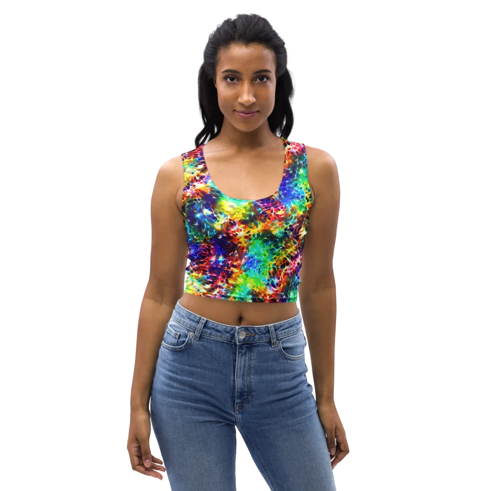 Rainbow Static on Crop Top — Front