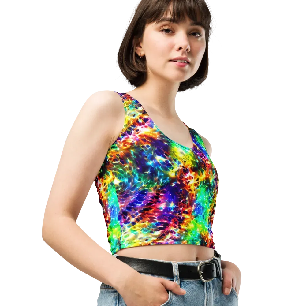 Rainbow Static on Crop Top — Right Front