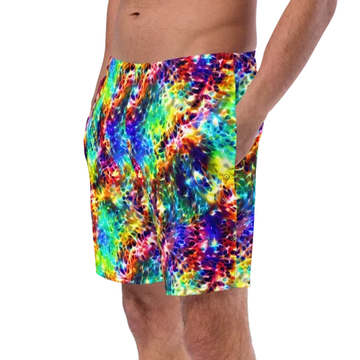Rainbow Static on a Swim Trunks
