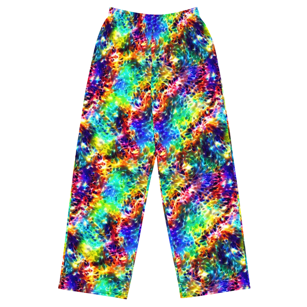 Rainbow Static on Wide-Leg Pants — Front